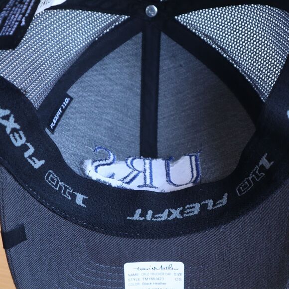 NWT Travis Mathew Cruz Trucker Baseball Cap Flexfit Snapback Golf Black Heather - Picture 11 of 12